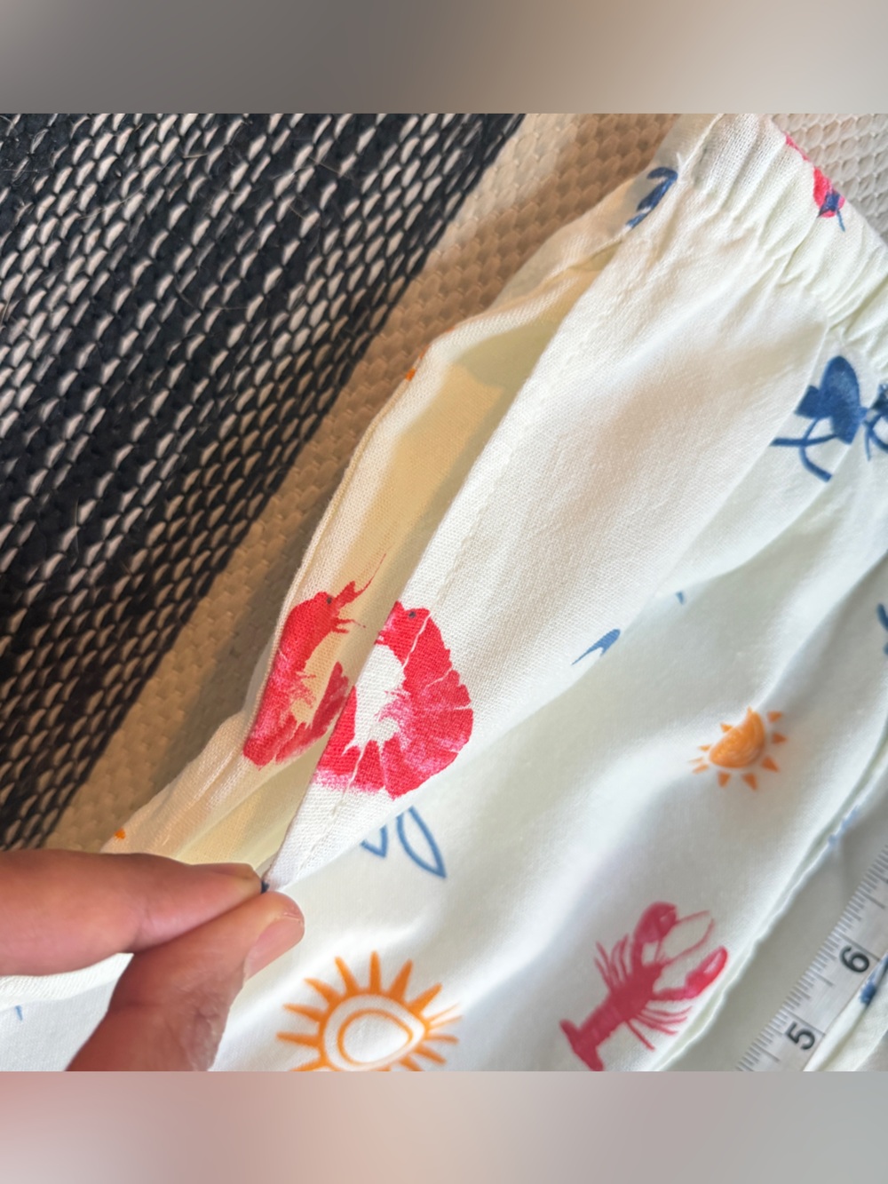 Cali 1850 Women's Linen Pull-On Beach Seaside Print Pants Size M New - Picture 5 of 13